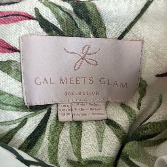 Gal Meets glam Stevie Palm Print Top 6 - Picture 3 of 5